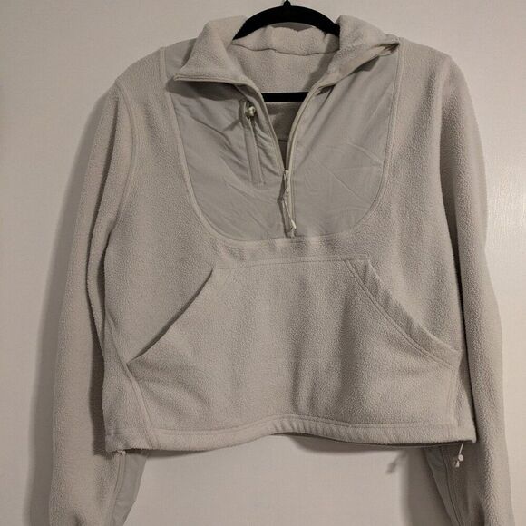 lululemon athletica Jackets & Blazers - Lululemon Fleece and Ripstop Half Zip Size 6 Hiking Jacket Coat Womens